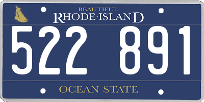 RI license plate 522891
