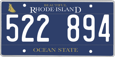 RI license plate 522894