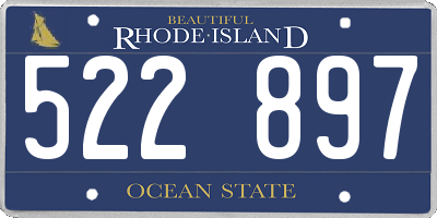 RI license plate 522897