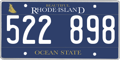 RI license plate 522898