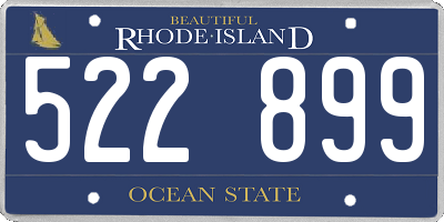 RI license plate 522899