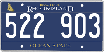 RI license plate 522903