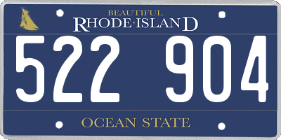 RI license plate 522904