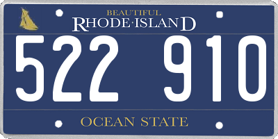 RI license plate 522910