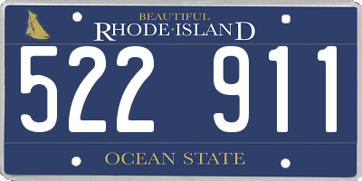 RI license plate 522911