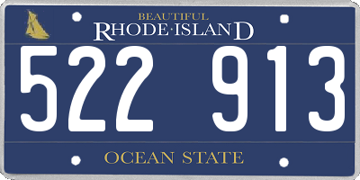 RI license plate 522913