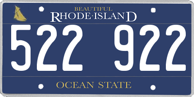 RI license plate 522922