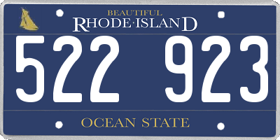 RI license plate 522923