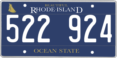 RI license plate 522924