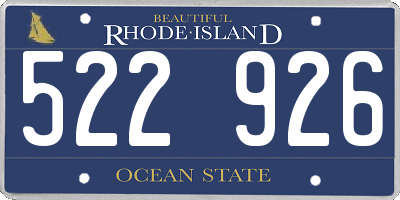 RI license plate 522926
