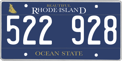RI license plate 522928