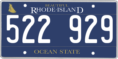 RI license plate 522929
