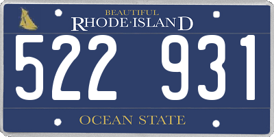 RI license plate 522931