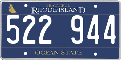 RI license plate 522944