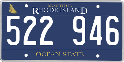 RI license plate 522946