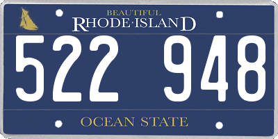RI license plate 522948