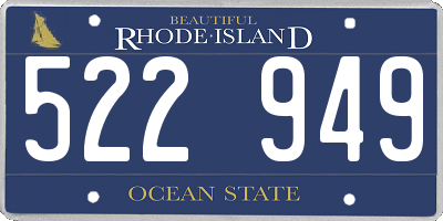 RI license plate 522949