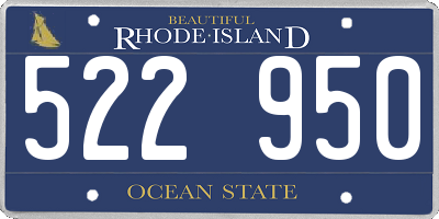 RI license plate 522950
