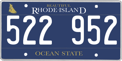 RI license plate 522952