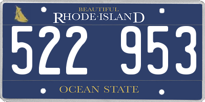 RI license plate 522953