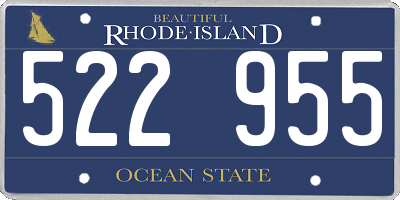 RI license plate 522955
