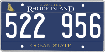 RI license plate 522956