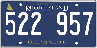 RI license plate 522957