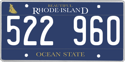 RI license plate 522960