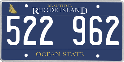 RI license plate 522962