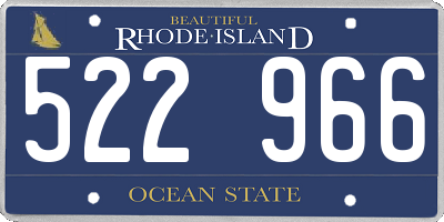 RI license plate 522966