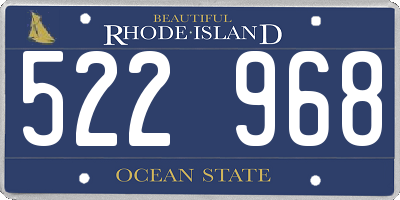 RI license plate 522968