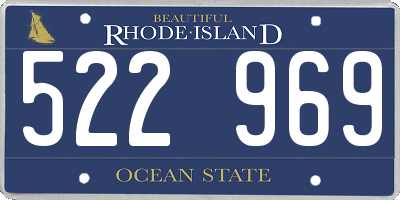 RI license plate 522969