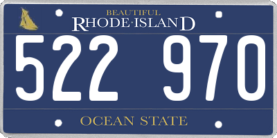 RI license plate 522970