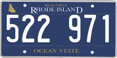 RI license plate 522971