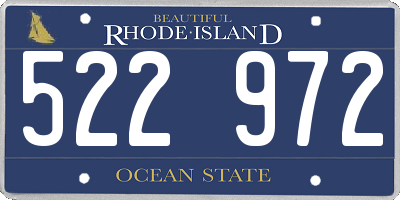RI license plate 522972
