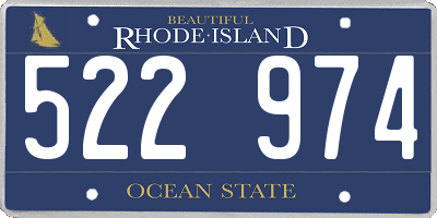 RI license plate 522974
