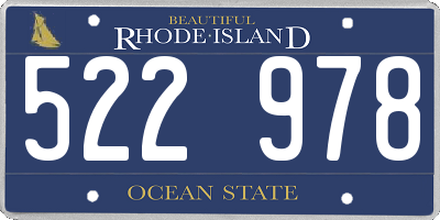 RI license plate 522978