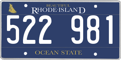 RI license plate 522981