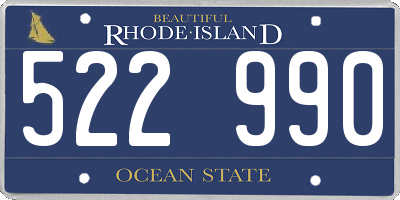 RI license plate 522990