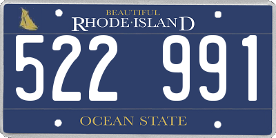 RI license plate 522991