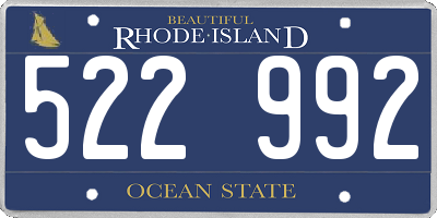 RI license plate 522992