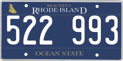 RI license plate 522993