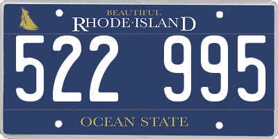 RI license plate 522995