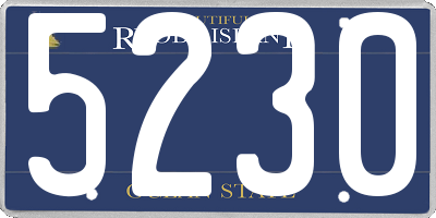 RI license plate 5230