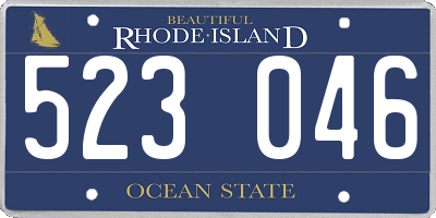 RI license plate 523046
