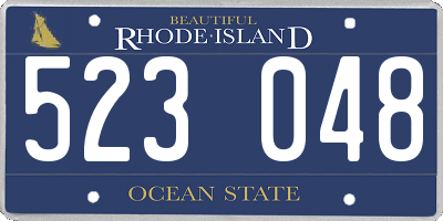 RI license plate 523048
