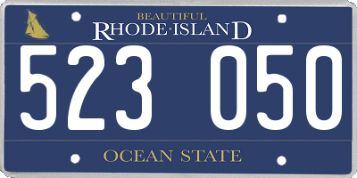 RI license plate 523050
