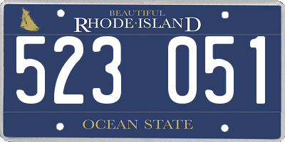 RI license plate 523051