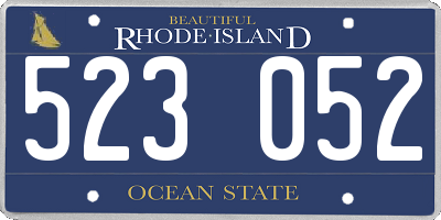 RI license plate 523052