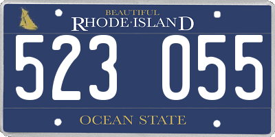 RI license plate 523055